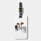 ジャックラッセルの身に着けているサングラスの荷物のラベル ラゲッジタグ (正面縦)