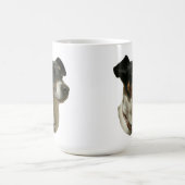 ジャックラッセルはマグの後をつけます コーヒーマグカップ (中央)