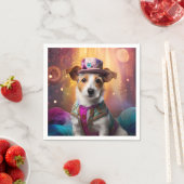 ジャックラッセルカラフルの衣装 スタンダードカクテルナプキン (インサイチュ)