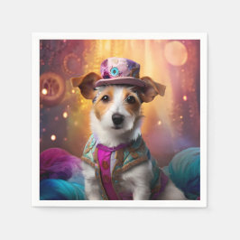 ジャックラッセルカラフルの衣装 スタンダードカクテルナプキン