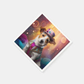 ジャックラッセルカラフルの衣装 スタンダードカクテルナプキン (角)