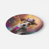 ジャックラッセルカラフルの衣装 ペーパープレート (アングル)