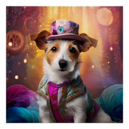 ジャックラッセルカラフルの衣装 ポスター