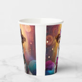 ジャックラッセルカラフルの衣装 紙コップ (左)