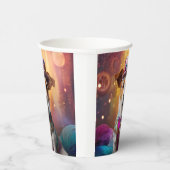 ジャックラッセルカラフルの衣装 紙コップ (右)