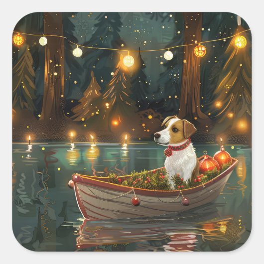 ジャックラッセルクリスマスフェスティバル航海 スクエアシール (正面)