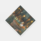 ジャックラッセルクリスマスフェスティバル航海 スタンダードランチョンナプキン (角)