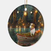 ジャックラッセルクリスマスフェスティバル航海 セラミックオーナメント (左)