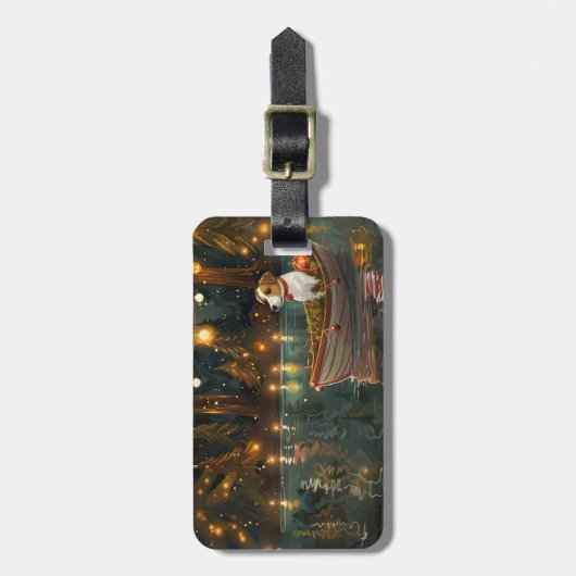 ジャックラッセルクリスマスフェスティバル航海 ラゲッジタグ (正面縦)