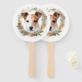 ジャックラッセルクリスマスリースフェスティバルカップ ハンドファン (正面&裏面)