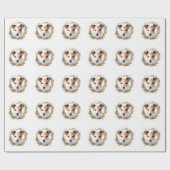 ジャックラッセルクリスマスリースフェスティバルカップ ラッピングペーパー (フラット)