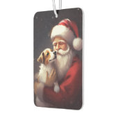 ジャックラッセルサンタクロースフェスティバルクリスマス カーエアーフレッシュナー (左)