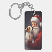 ジャックラッセルサンタクロースフェスティバルクリスマス キーホルダー (正面左)