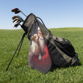 ジャックラッセルサンタクロースフェスティバルクリスマス ゴルフタオル (グリーン)