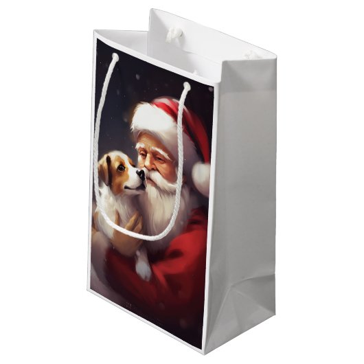 ジャックラッセルサンタクロースフェスティバルクリスマス スモールペーパーバッグ (裏面アングル)