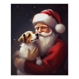 ジャックラッセルサンタクロースフェスティバルクリスマス ポスター