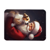 ジャックラッセルサンタクロースフェスティバルクリスマス マグネット (横)
