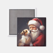 ジャックラッセルサンタクロースフェスティバルクリスマス マグネット (正面/裏面)