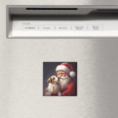 ジャックラッセルサンタクロースフェスティバルクリスマス マグネット (インサイチュ (食洗機))