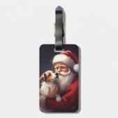 ジャックラッセルサンタクロースフェスティバルクリスマス ラゲッジタグ (裏面縦)