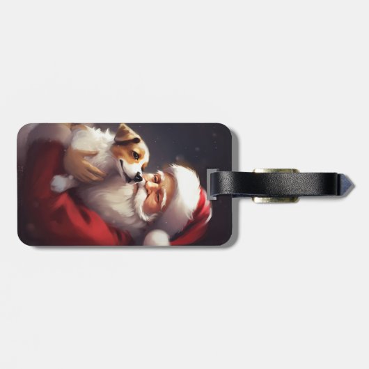ジャックラッセルサンタクロースフェスティバルクリスマス ラゲッジタグ (裏面横)