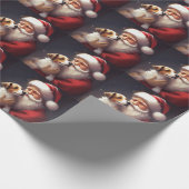 ジャックラッセルサンタクロースフェスティバルクリスマス ラッピングペーパー (角)