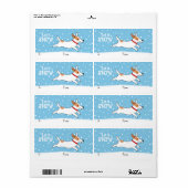 ジャックラッセルスノースウィンドクリスマスホリデーギフト ラベル (フルシート)