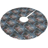 ジャックラッセルスワイスリーのクリスマスデコール ブラッシュドポリエステルツリースカート (アングル)