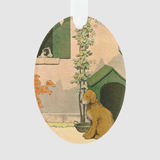 ジャックラッセルテリアおよびゴールデン・リトリーバーの休日 オーナメント (正面)