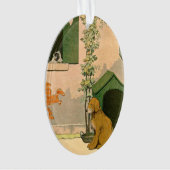 ジャックラッセルテリアおよびゴールデン・リトリーバーの休日 オーナメント (正面)