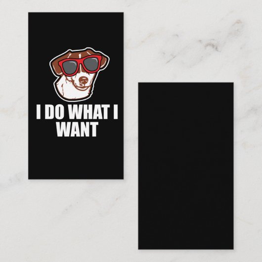 ジャックラッセルテリアのおもしろい犬のギフト 名刺 (正面/裏面)