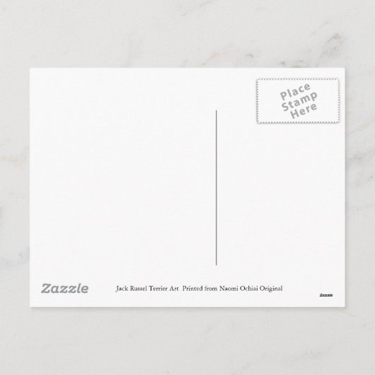 ジャックラッセルテリアのクリスマスの雪片 シーズンポストカード (裏面)