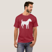 ジャックラッセルテリアのシルエット Tシャツ (正面フル)