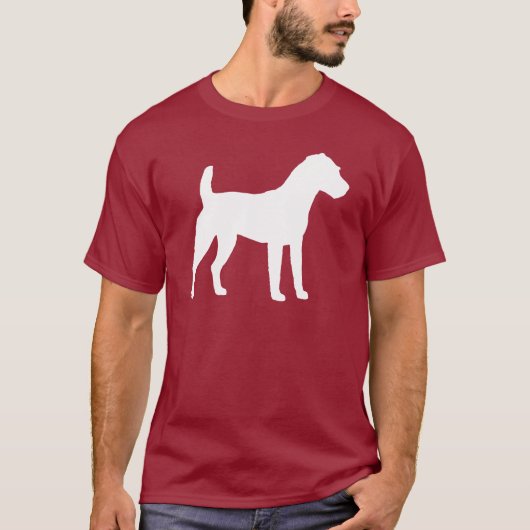 ジャックラッセルテリアのシルエット Tシャツ (正面)
