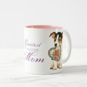 ジャックラッセルテリアのハートのお母さん ツートーンマグカップ (正面右)