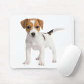 ジャックラッセルテリアの子犬ブラウンおよび白い犬 マウスパッド (マウス)