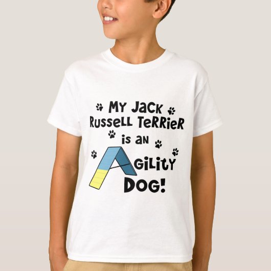 ジャックラッセルテリアの敏捷犬 Tシャツ (正面)