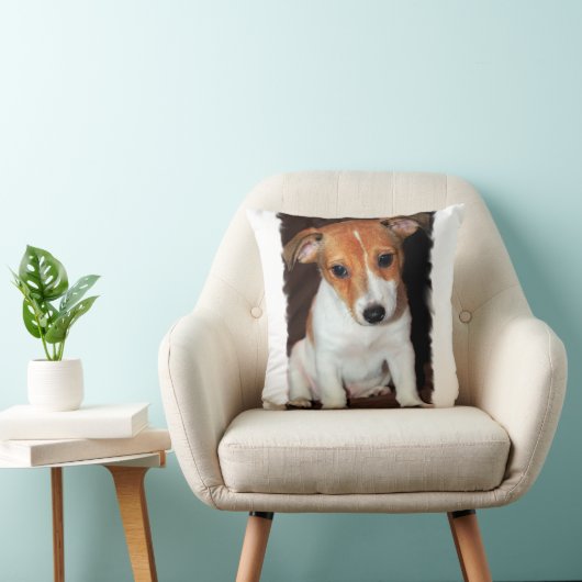 ジャックラッセルテリアの枕 クッション (椅子)