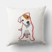 ジャックラッセルテリアの枕 クッション (裏面)