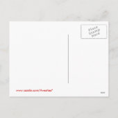 ジャックラッセルテリアの赤いバラのバレンタインのデザイン シーズンポストカード (裏面)