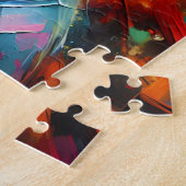 ジャックラッセルテリアアクリルプリント |カラフル | ジグソーパズル (側面)