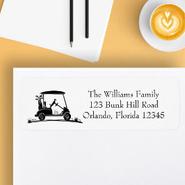 ジャックラッセルテリアインゴルフカート差出人住所 ラベル