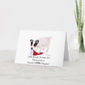 ジャックラッセルテリアクリスマススノーフレーク・カード シーズンカード (裏面)