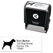 ジャックラッセルテリアシルエット差出人住所 セルフインキングスタンプ (インサイチュ)