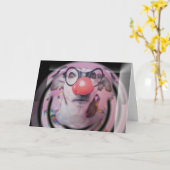 ジャックラッセルテリアハッピーバースデー熱狂するピエロ カード (黄色い花)