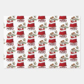 ジャックラッセルテリアパピーインホリデー抱き枕 ラッピングペーパーシート (正面3)