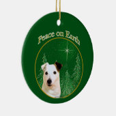 ジャックラッセルテリアピースキーチェーン セラミックオーナメント (右)