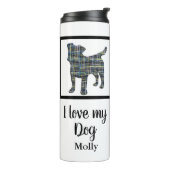 ジャックラッセルテリアードッグイエロー&ブルーシルエット タンブラー (回転左)