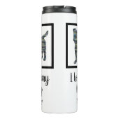 ジャックラッセルテリアードッグイエロー&ブルーシルエット タンブラー (裏面)