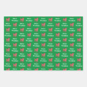 ジャックラッセルテリアードッグシルエットGMerry Oofmas ラッピングペーパーシート (正面)